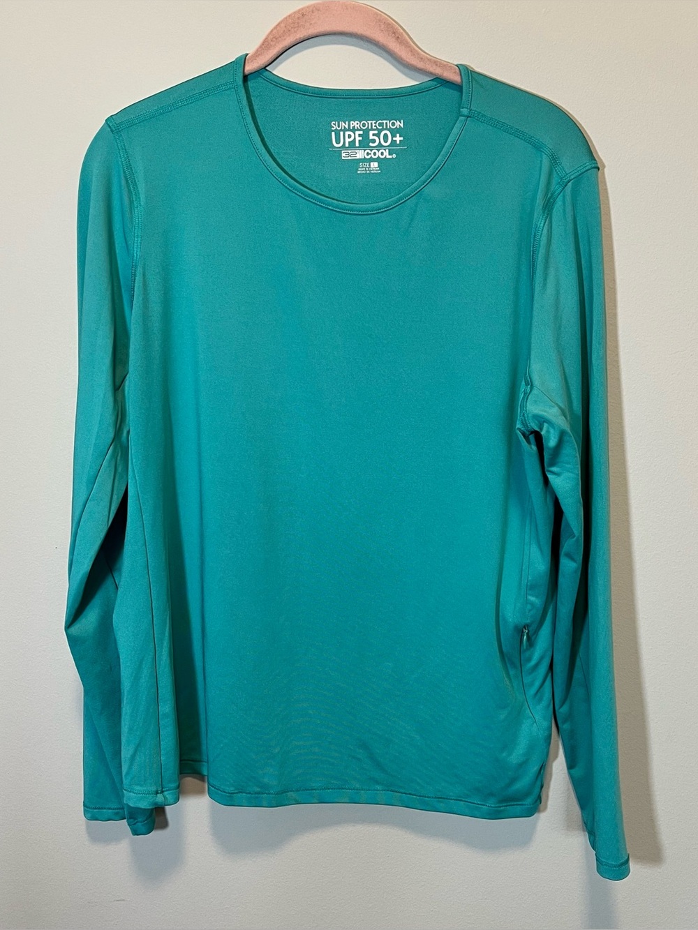 32 Degree Cool Women’s Teal UPF 50+ Long Sleeve Shirt Large